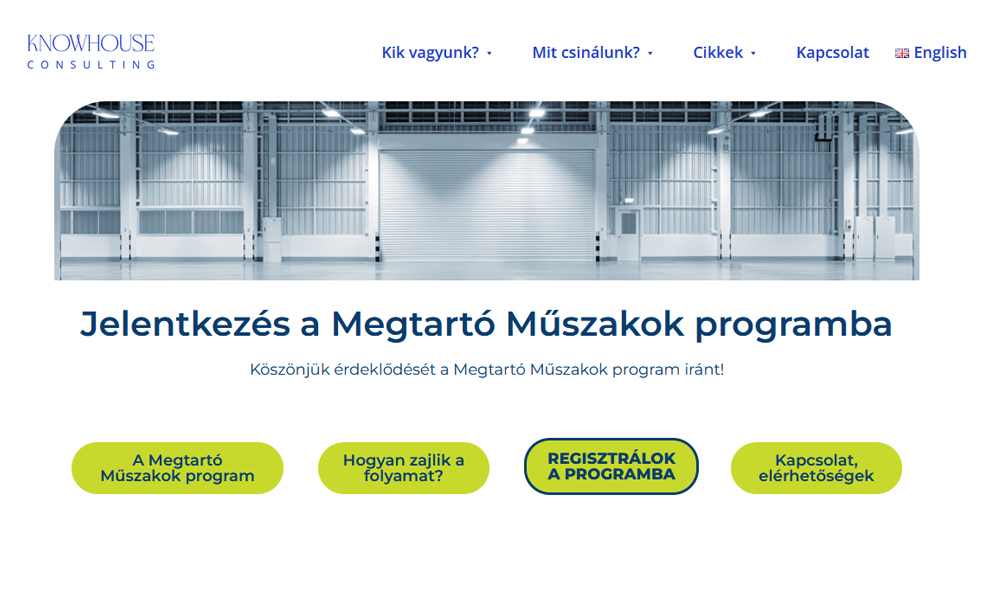 Megnyílt a Megtartó Műszakok programba a jelentkezés Megnyílt a Megtartó Műszakok programba a jelentkezés