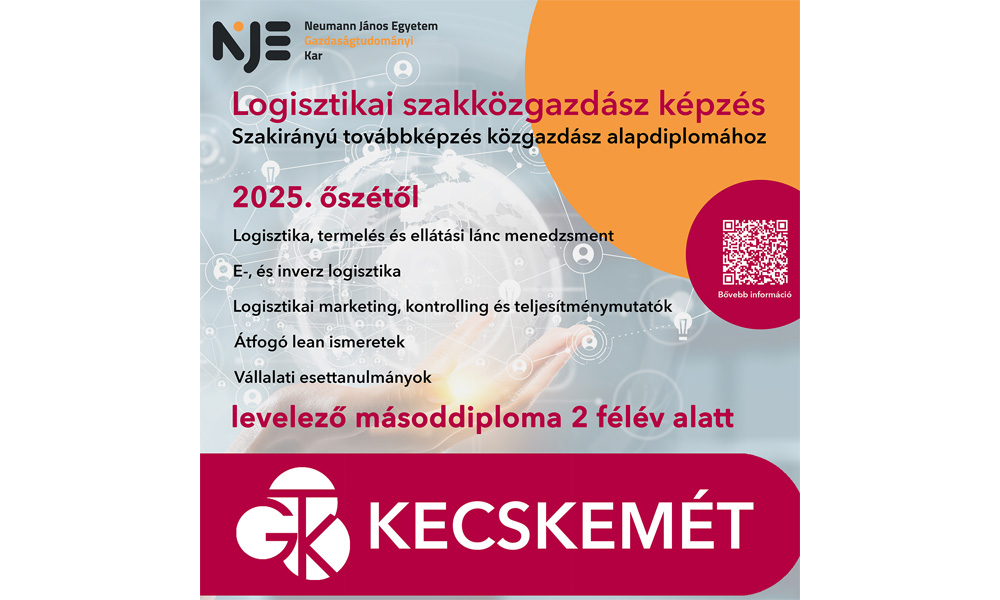 Logisztikai szakközgazdász képzést indít a Neumann János Egyetem Logisztikai szakközgazdász képzést indít a Neumann János Egyetem